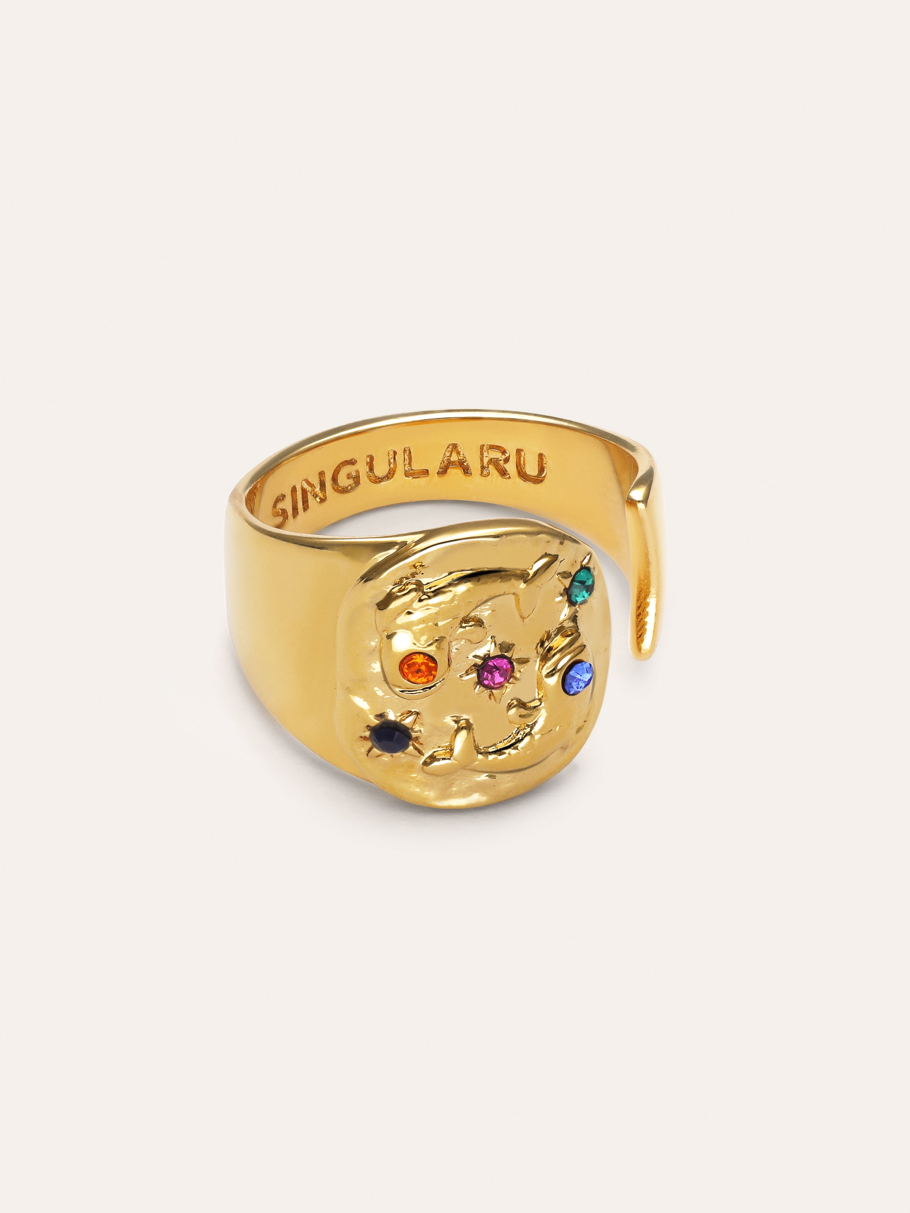 Organic Colors Zodiaco Ring, vergoldet