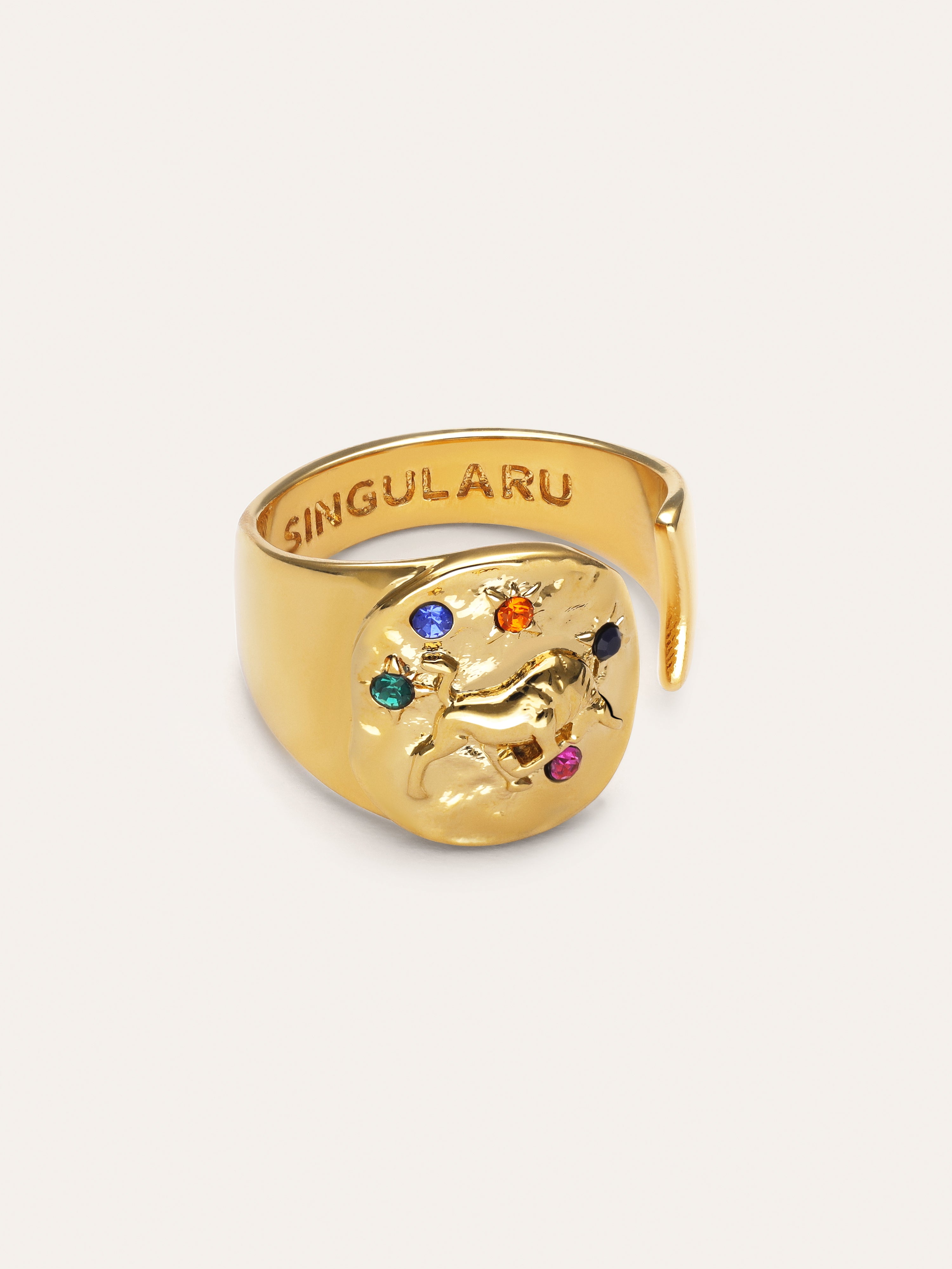 Organic Colors Zodiaco Ring, vergoldet