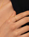 Peak Steel Ring, Gold-Plated