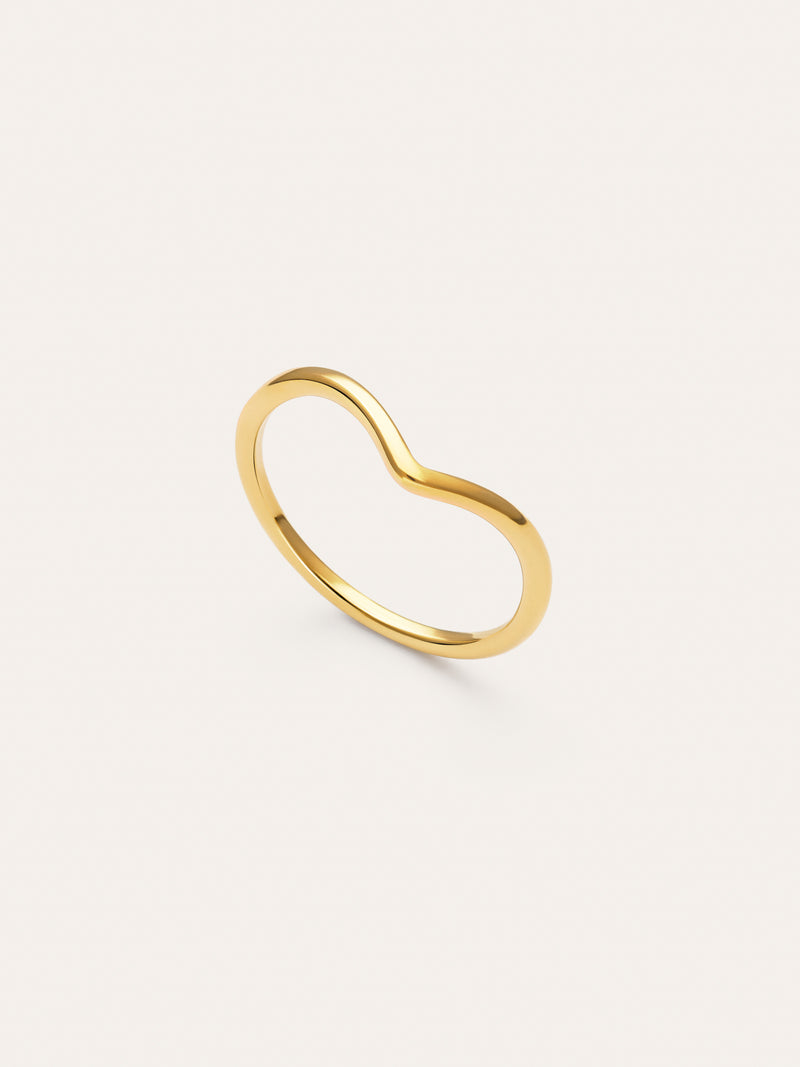 Peak Steel Ring, Gold-Plated