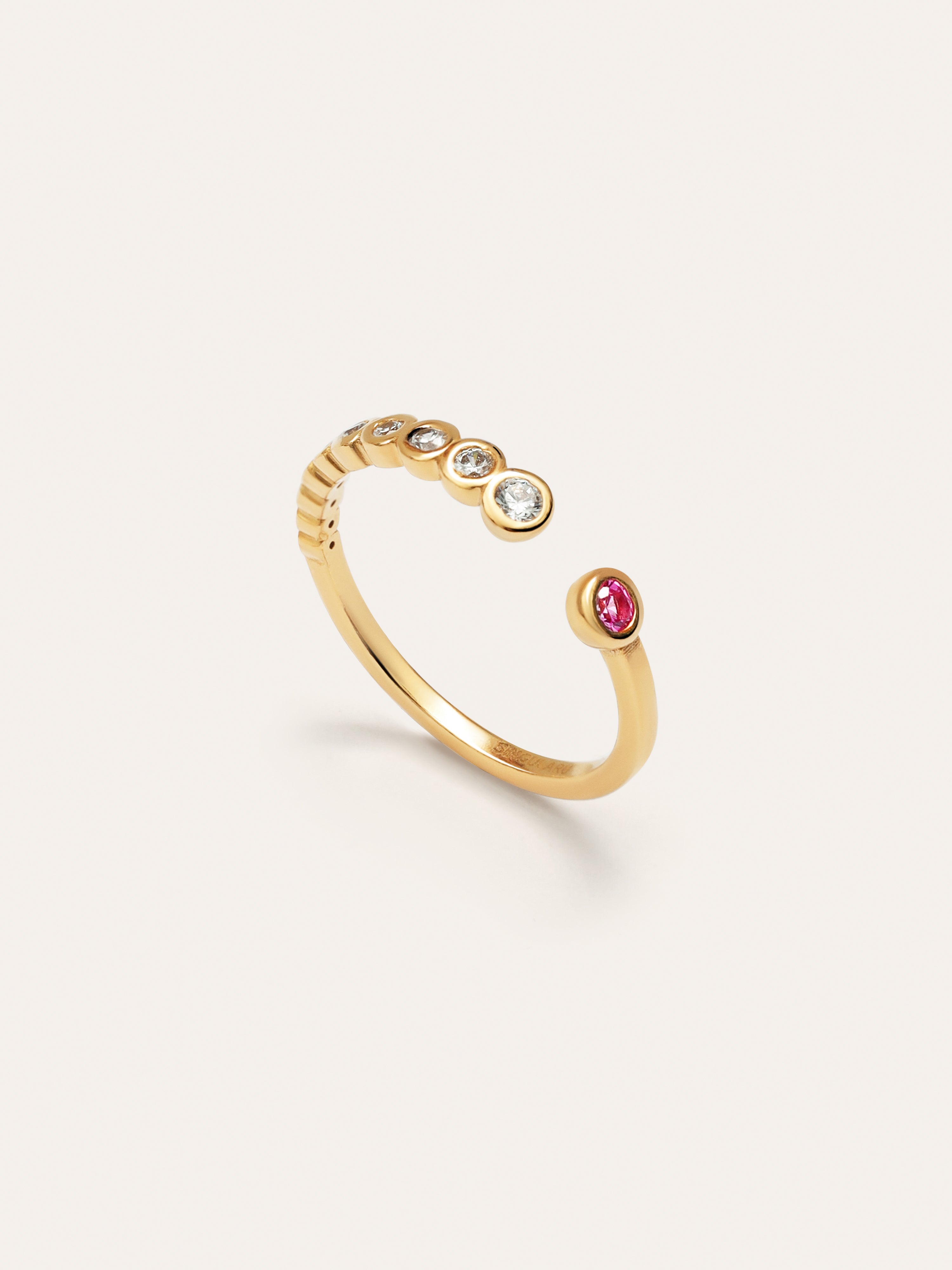 Pebble Pink Gold Ring 