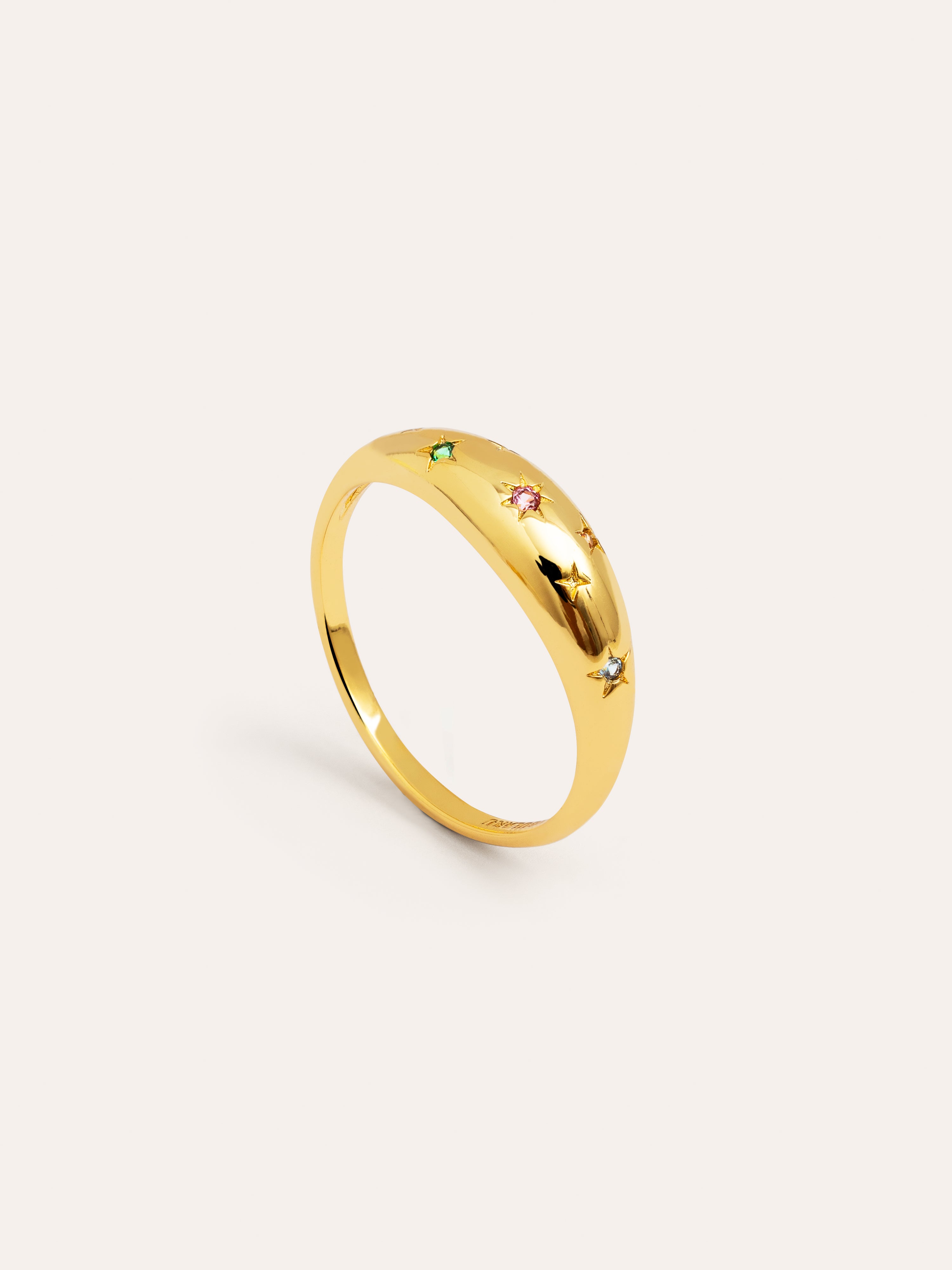 Anillo Spark Color Baño Oro