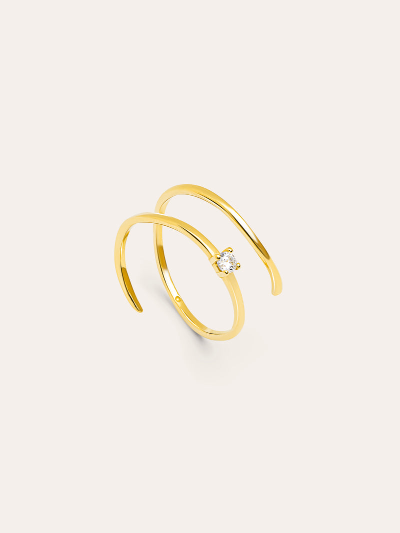 Ring Spiral Spark vergoldet