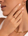 Anel Strawberry Colors Banhado a Ouro
