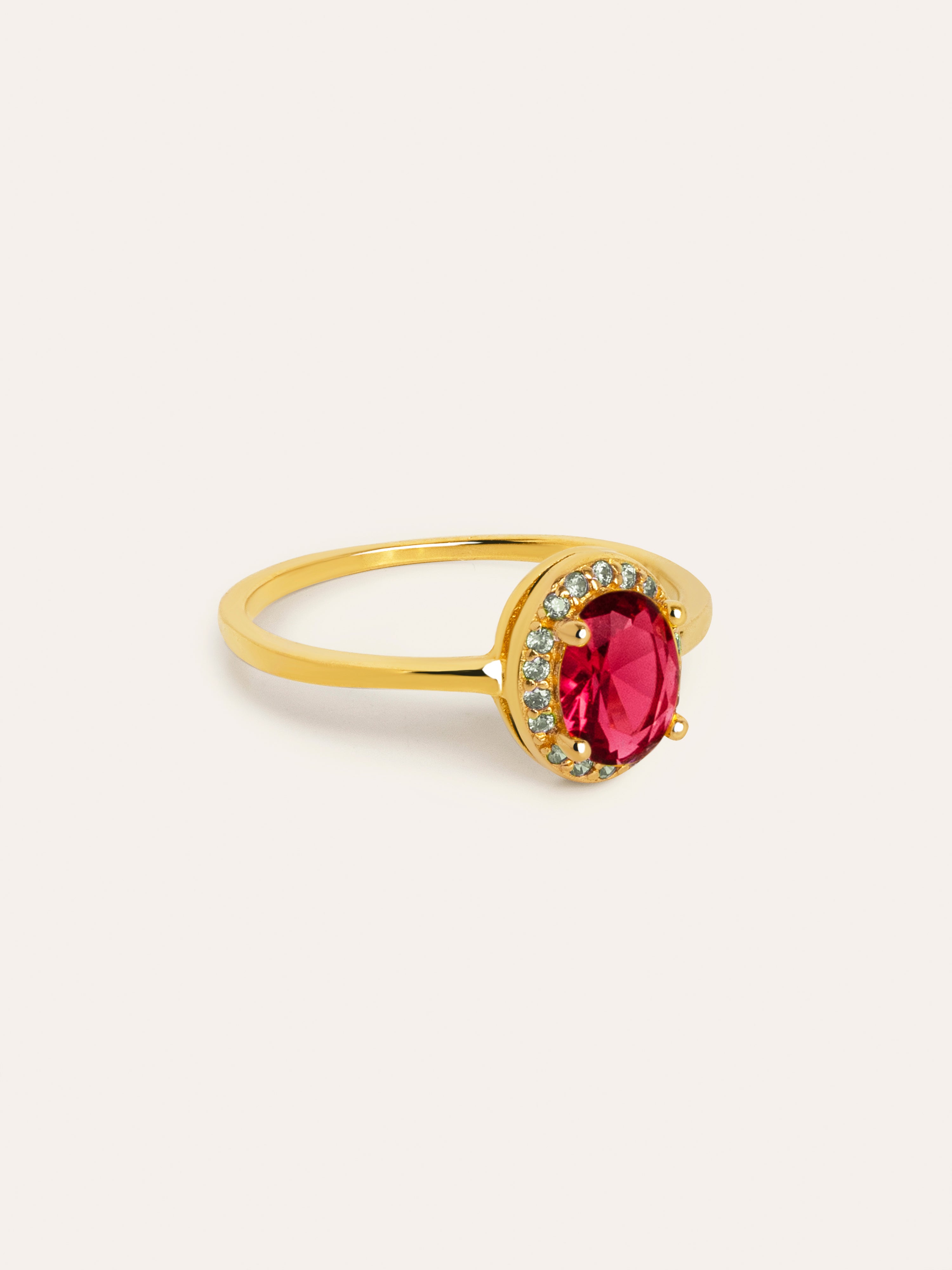 Anel Strawberry Colors Banhado a Ouro
