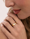 Anillo Starla Sparks Acero Baño Oro