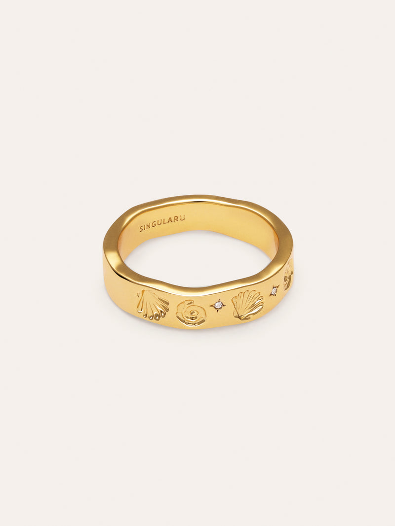 Anillo Treasure Baño Oro
