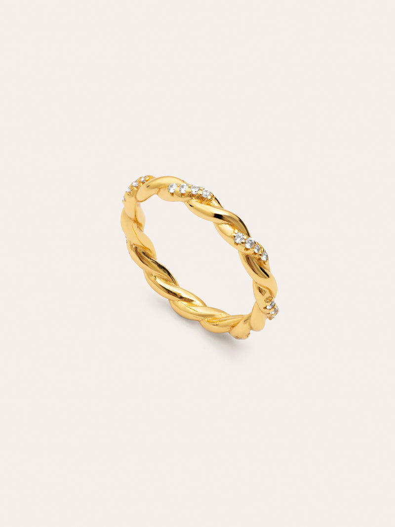 Tressia Ring, vergoldet