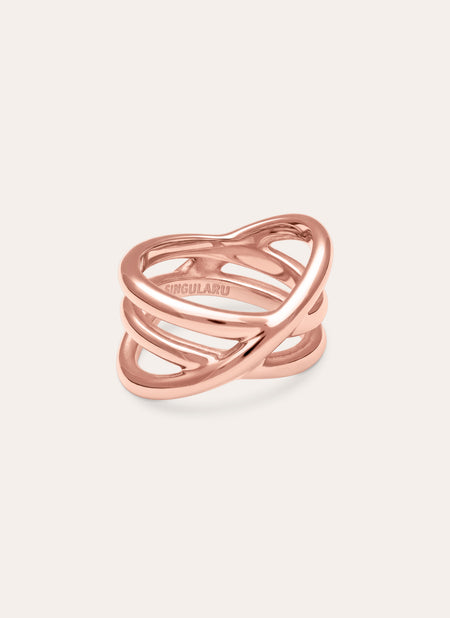 Trinity-Ring Edelstahl Roségoldbeschichtung