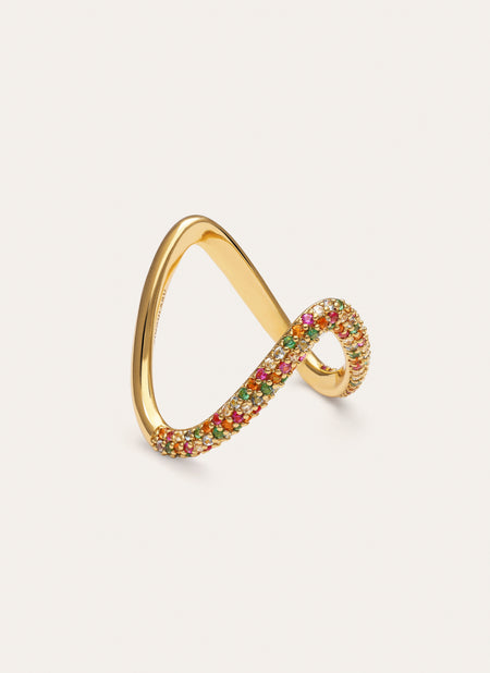 Scarlett Dance V-Ring, vergoldet