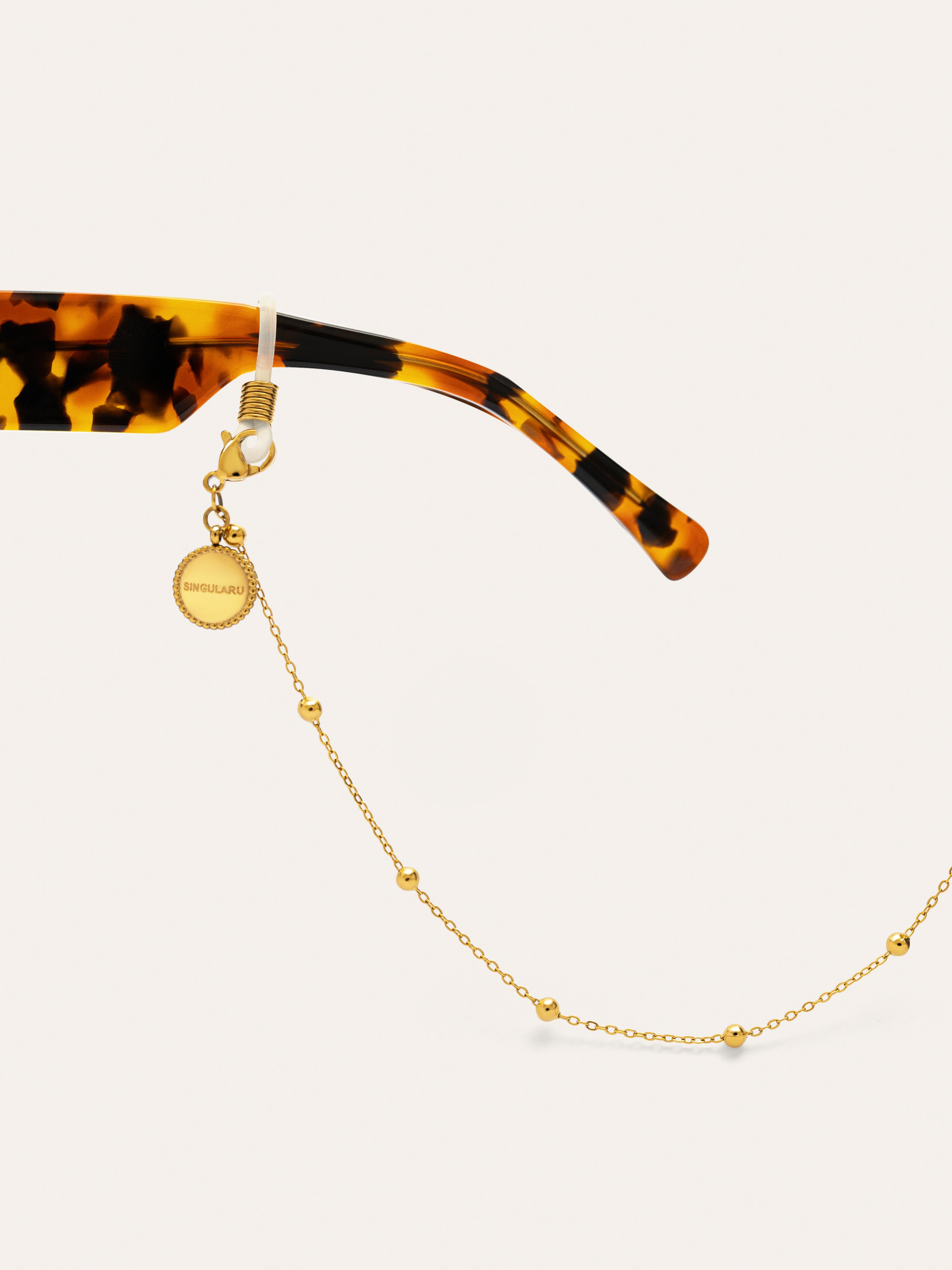 Correa de Gafas Dots Ibiza Acero Baño Oro