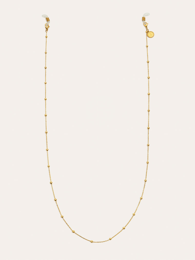 Correa de Gafas Dots Ibiza Acero Baño Oro