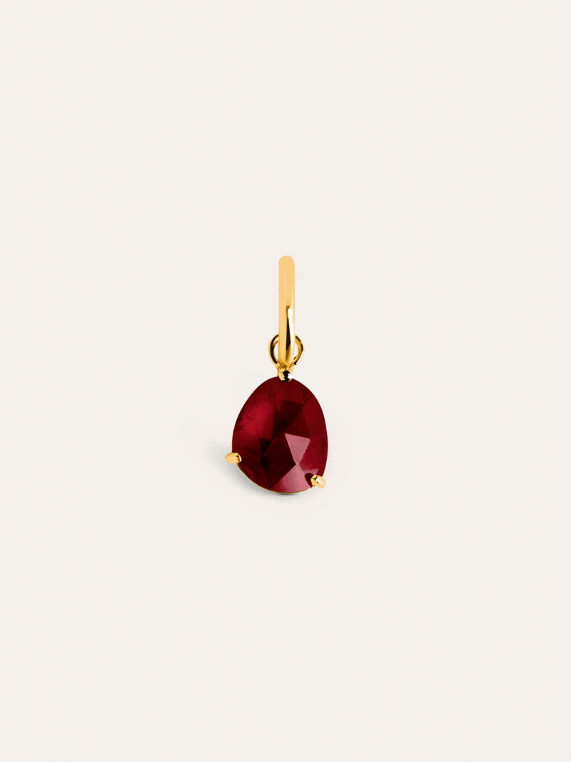Charm Birthstones Prata Banho de Ouro