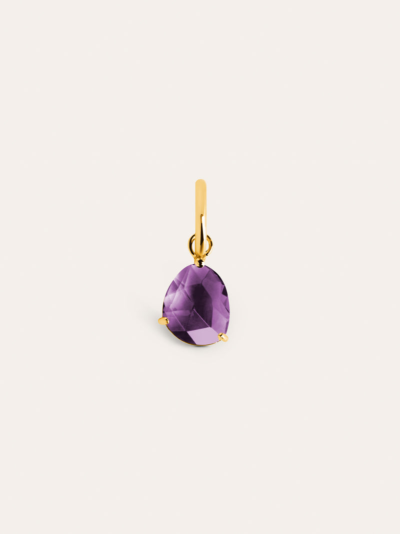 Charm Birthstones Prata Banho de Ouro