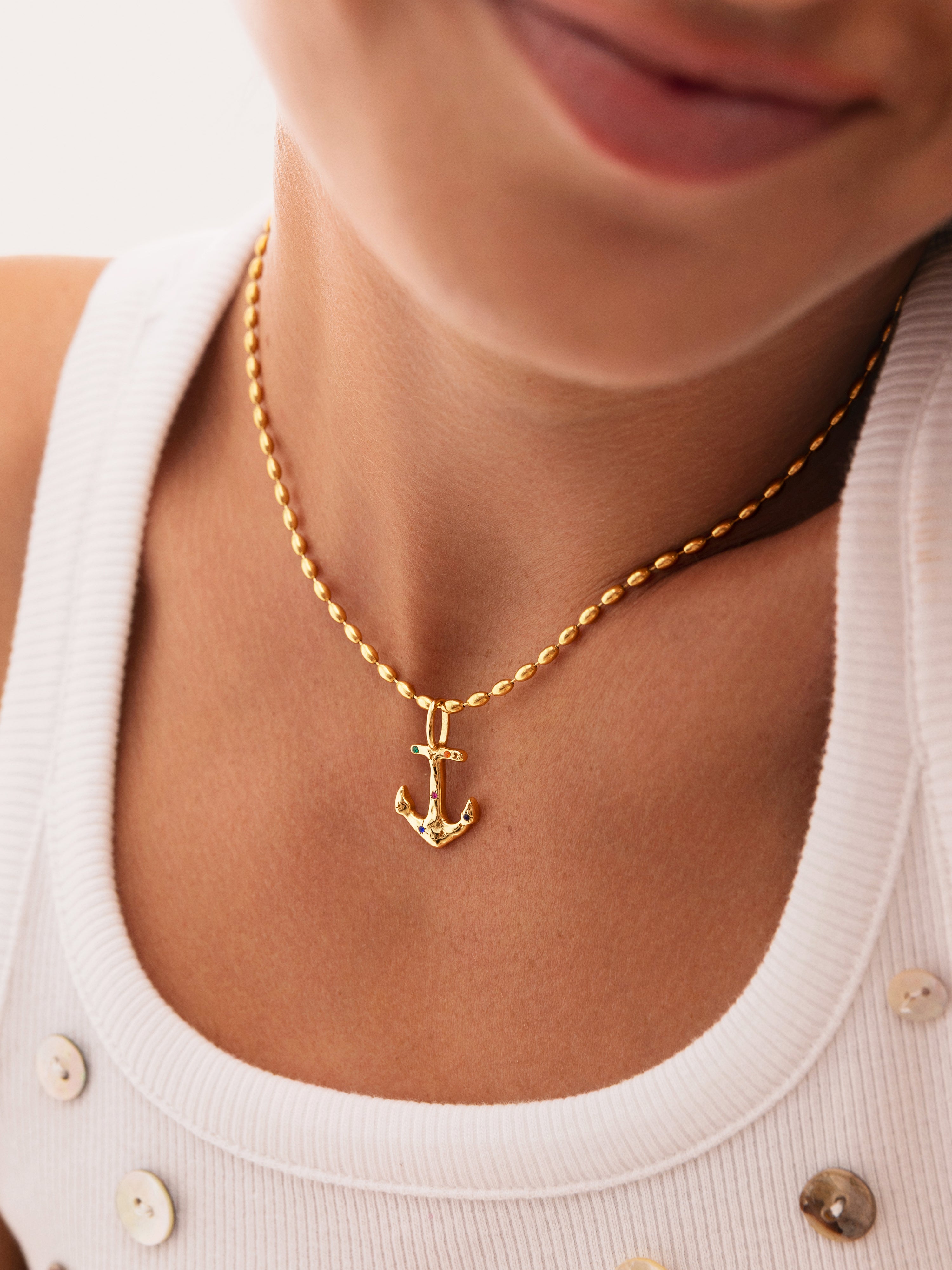 Collier Serpentine Acier Plaqué Or
