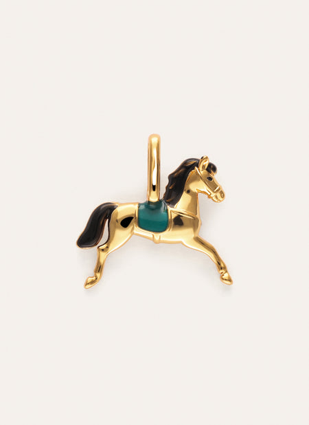 Charm Caballo Baño Oro