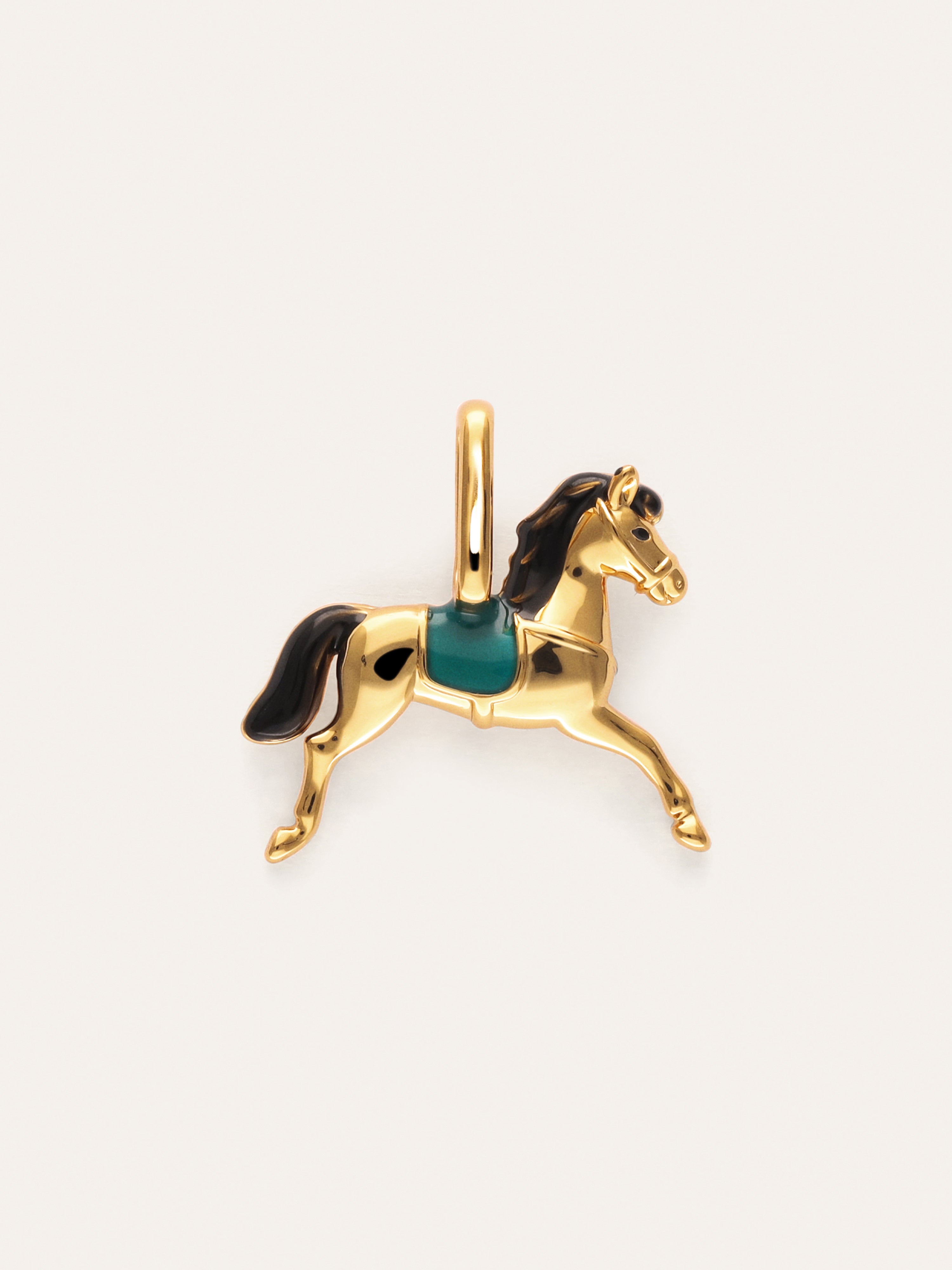 Charm Caballo Baño Oro