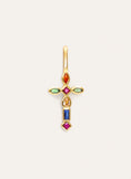 Cross Cascade Gold Charm
