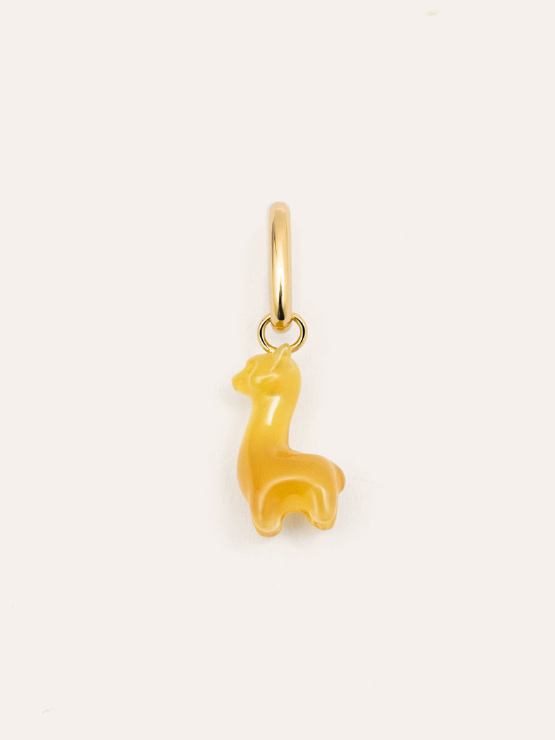 Lama Stone Charm Silber, vergoldet 