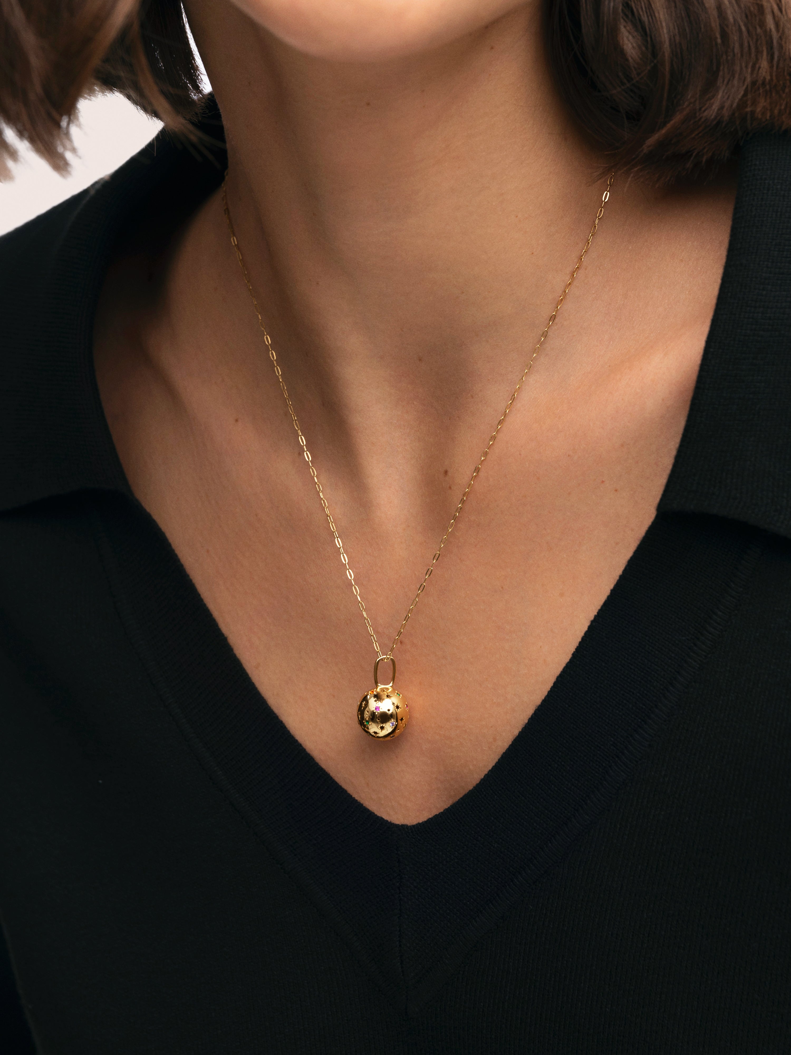 Engelsrufer-Charm, vergoldet