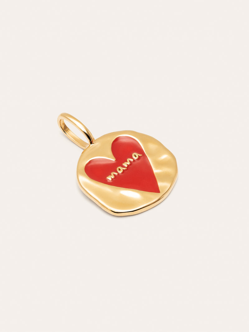 Charm Mamá Lovely Heart Baño Oro