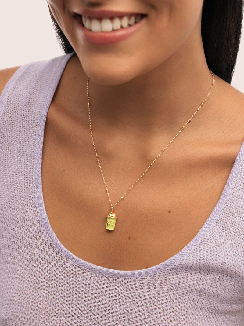 Charm Matcha Banho de Ouro