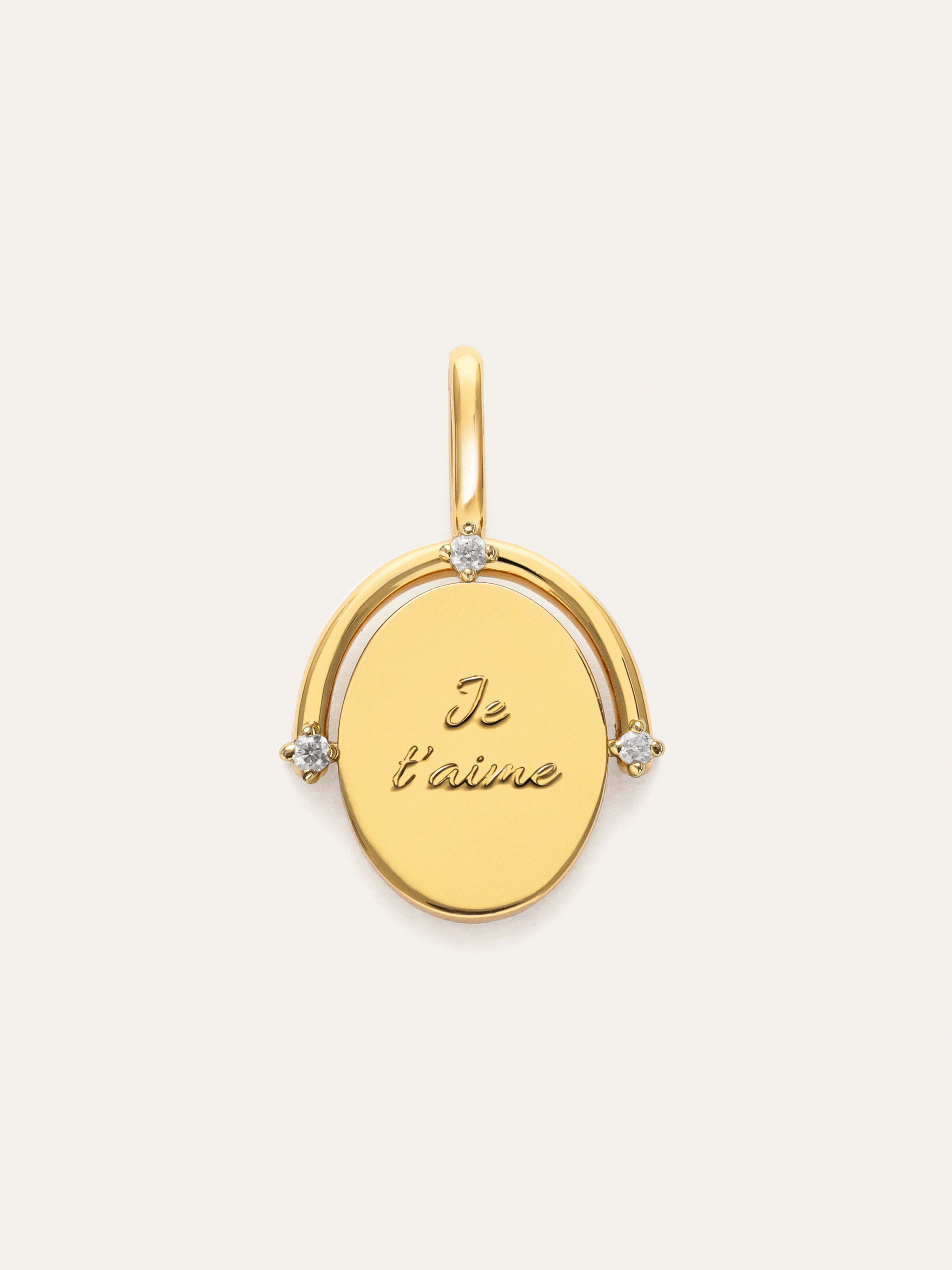 Mon Amour Charm, vergoldet