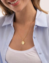 Wold Mother of Pearl Gold Charm