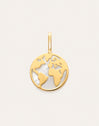 Wold Mother of Pearl Gold Charm