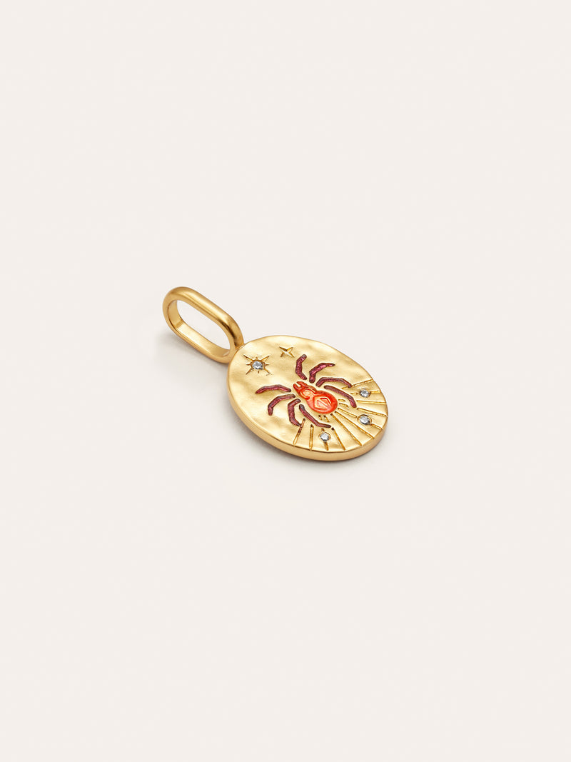 Charm Mystic Araña Banho de Ouro