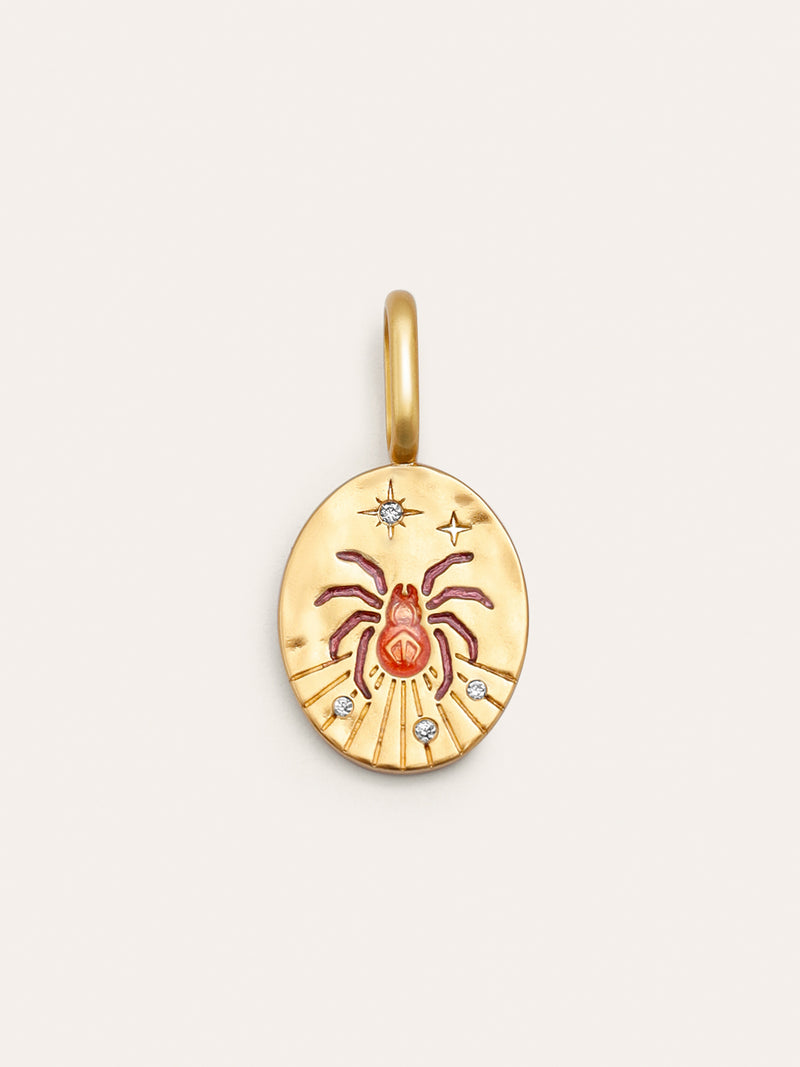 Charm Mystic Araña Banho de Ouro