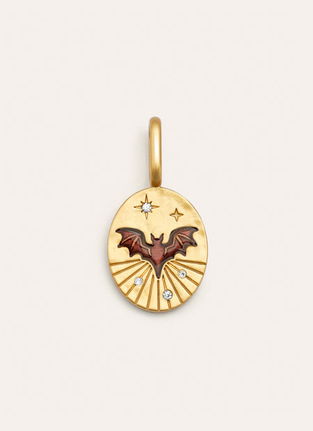 Mystic Fledermaus Charm, vergoldet