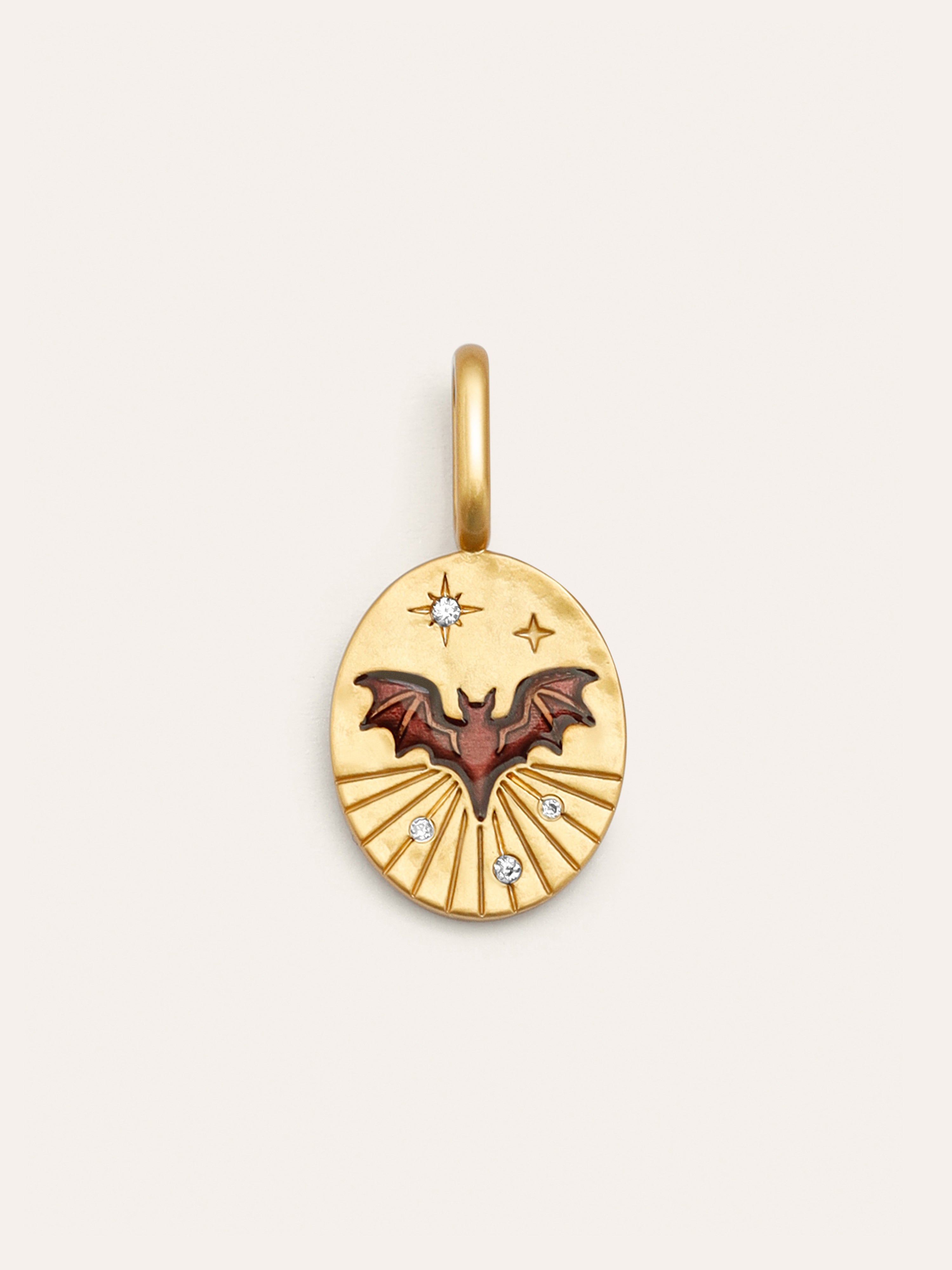 Mystic Fledermaus Charm, vergoldet