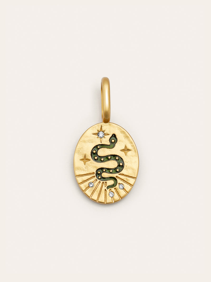 Mystic Schlange Charm, vergoldet
