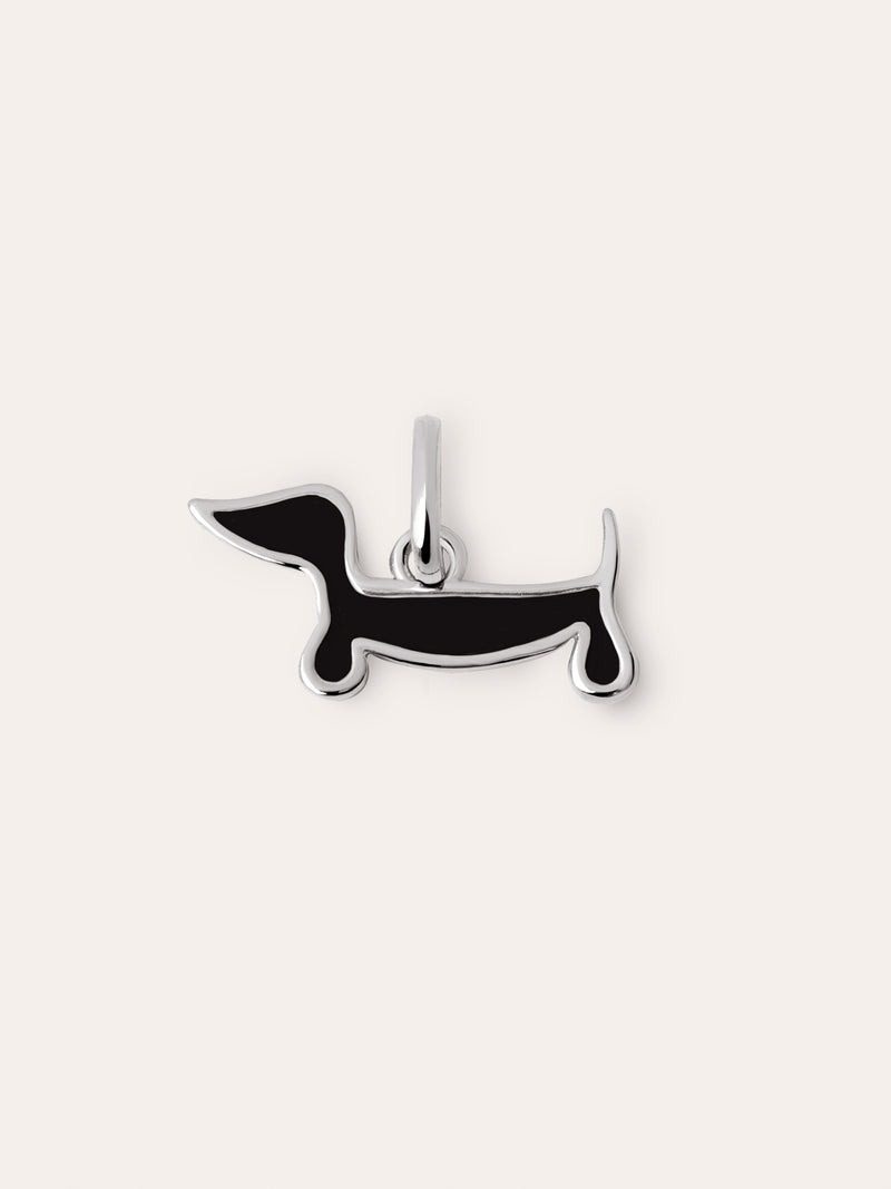 Charm Cão Teckel Enamel Black