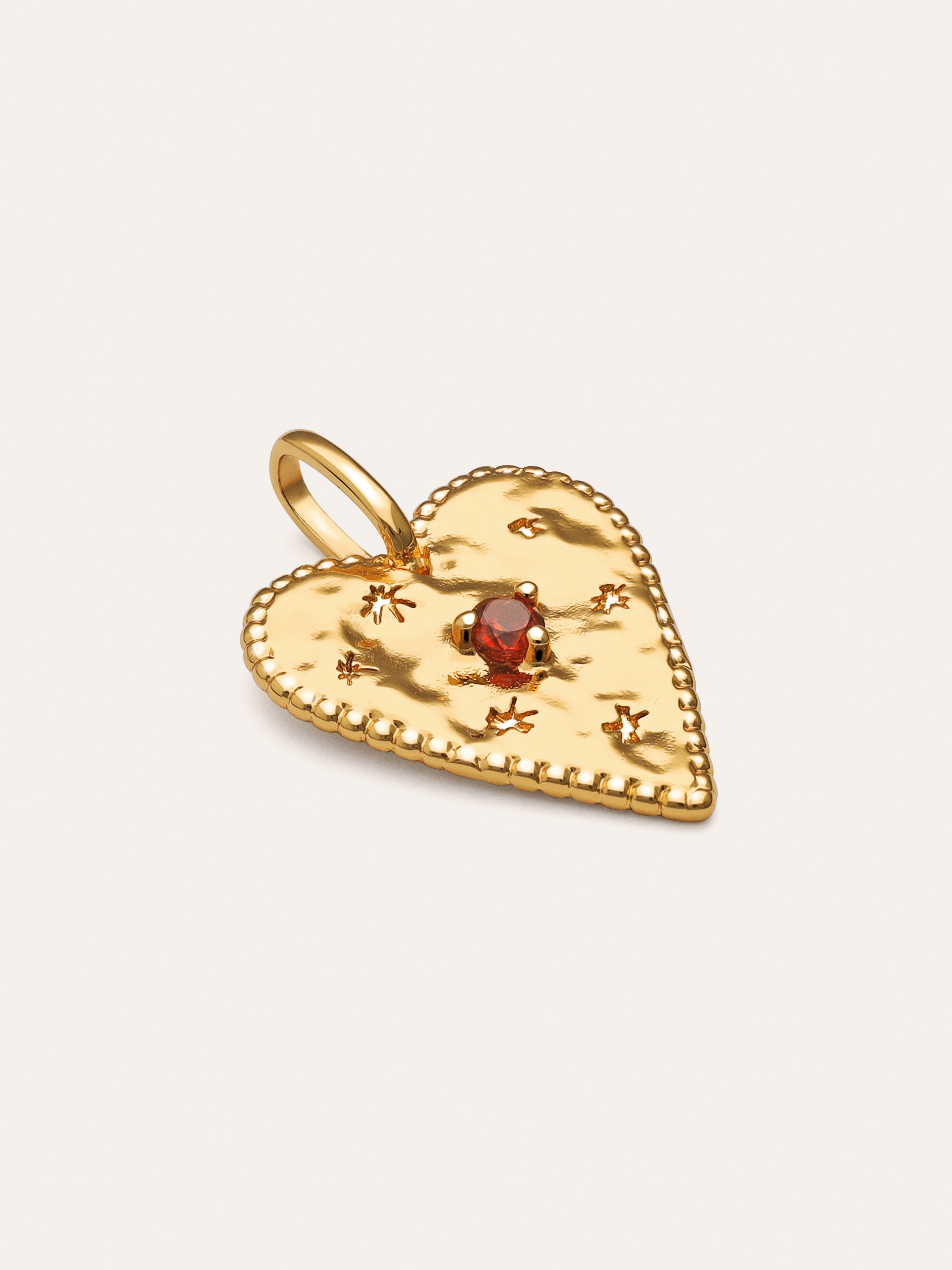 Raw Heart Charm, vergoldet