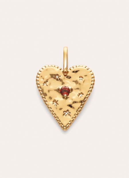 Raw Heart Charm, vergoldet