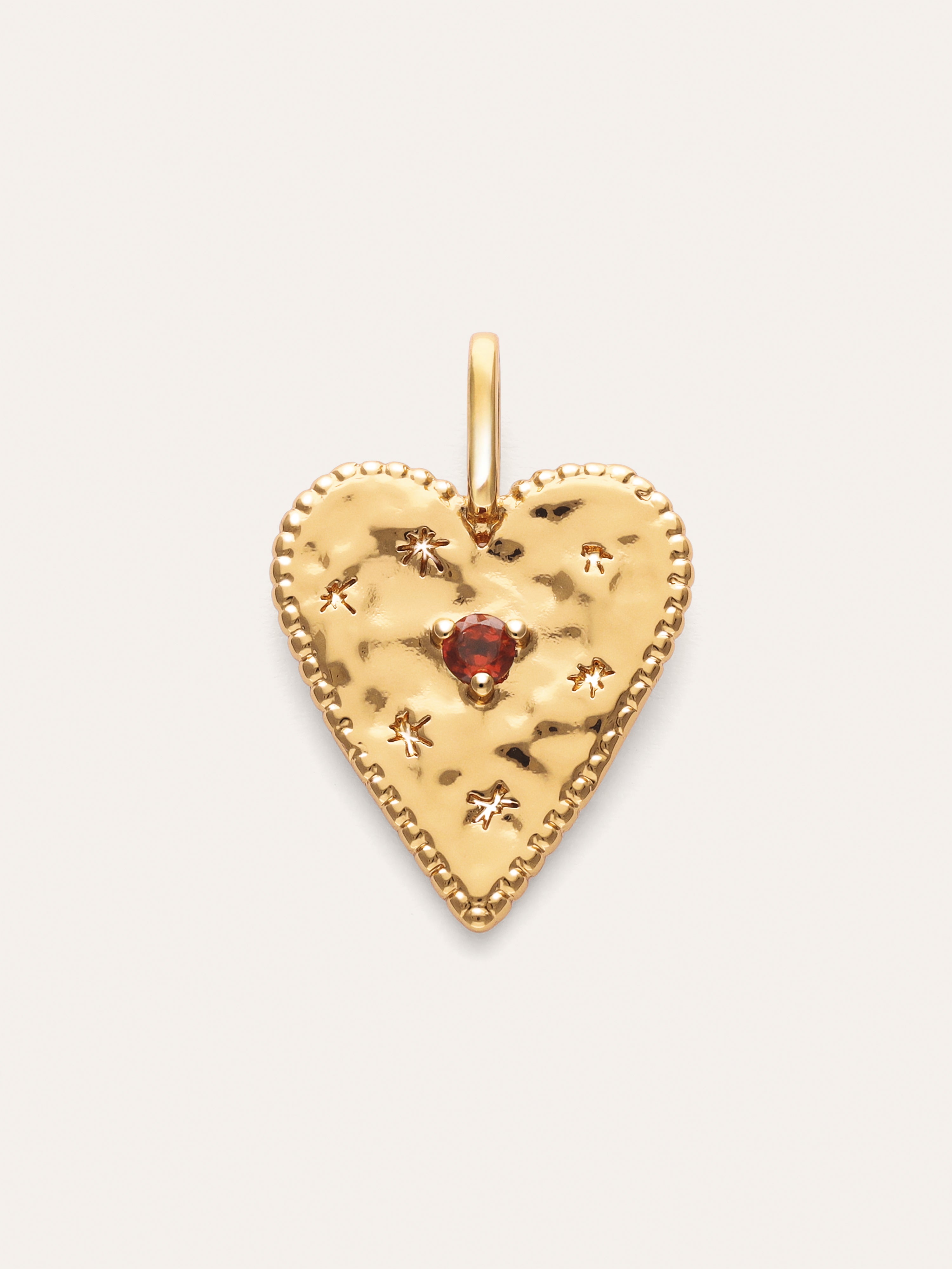 Raw Heart Charm, vergoldet