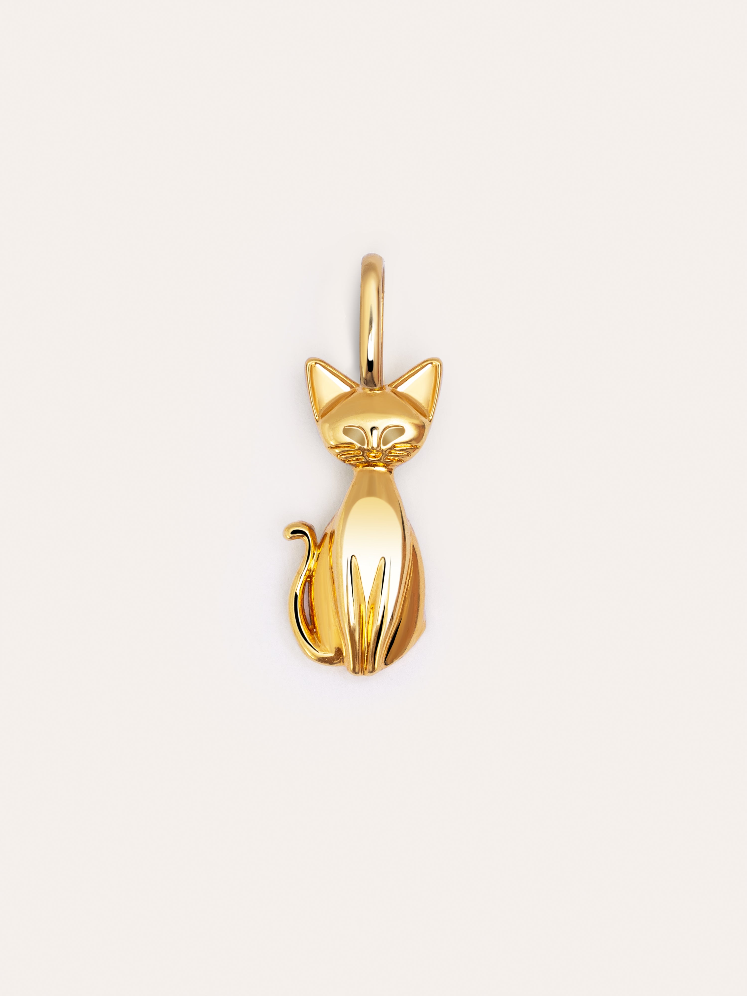 Charm Salem Gato Enamel Rosa Baño Oro