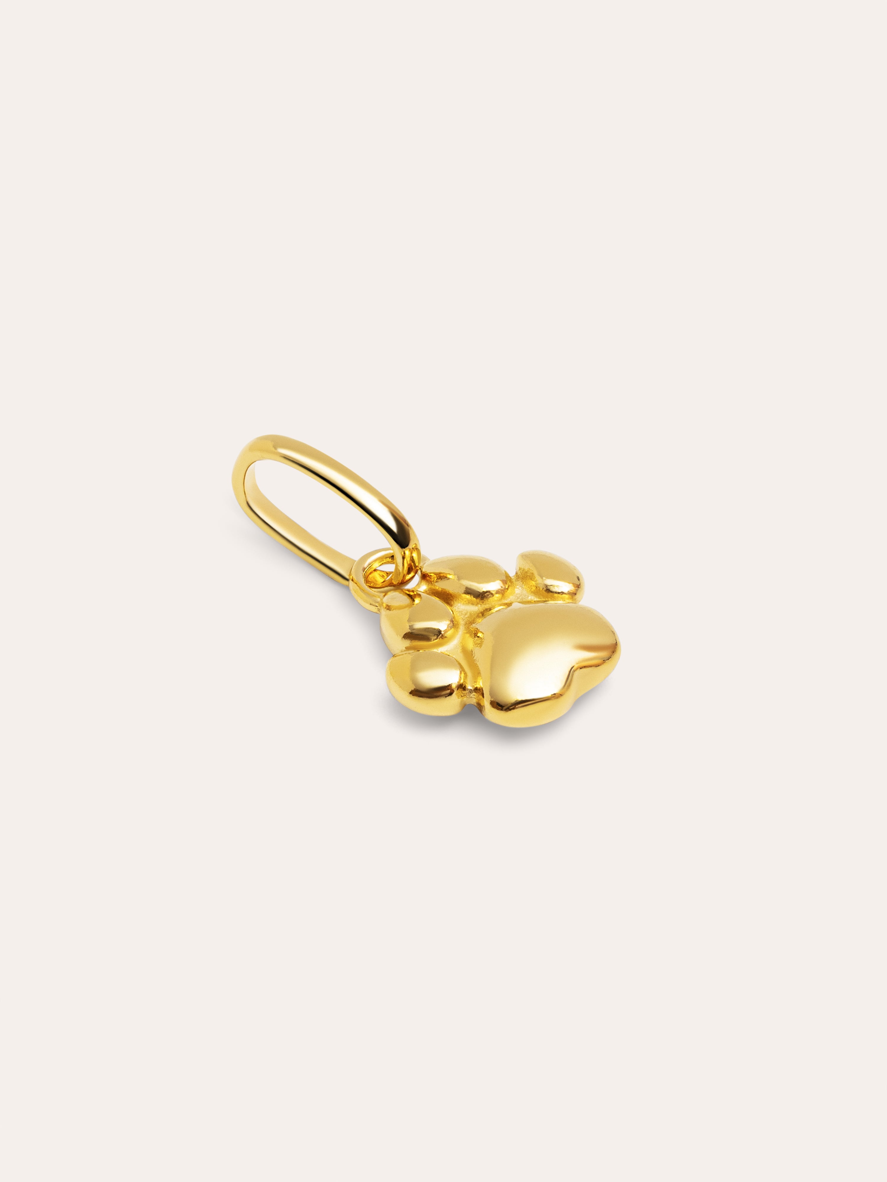 Simple Paw Gold Charm