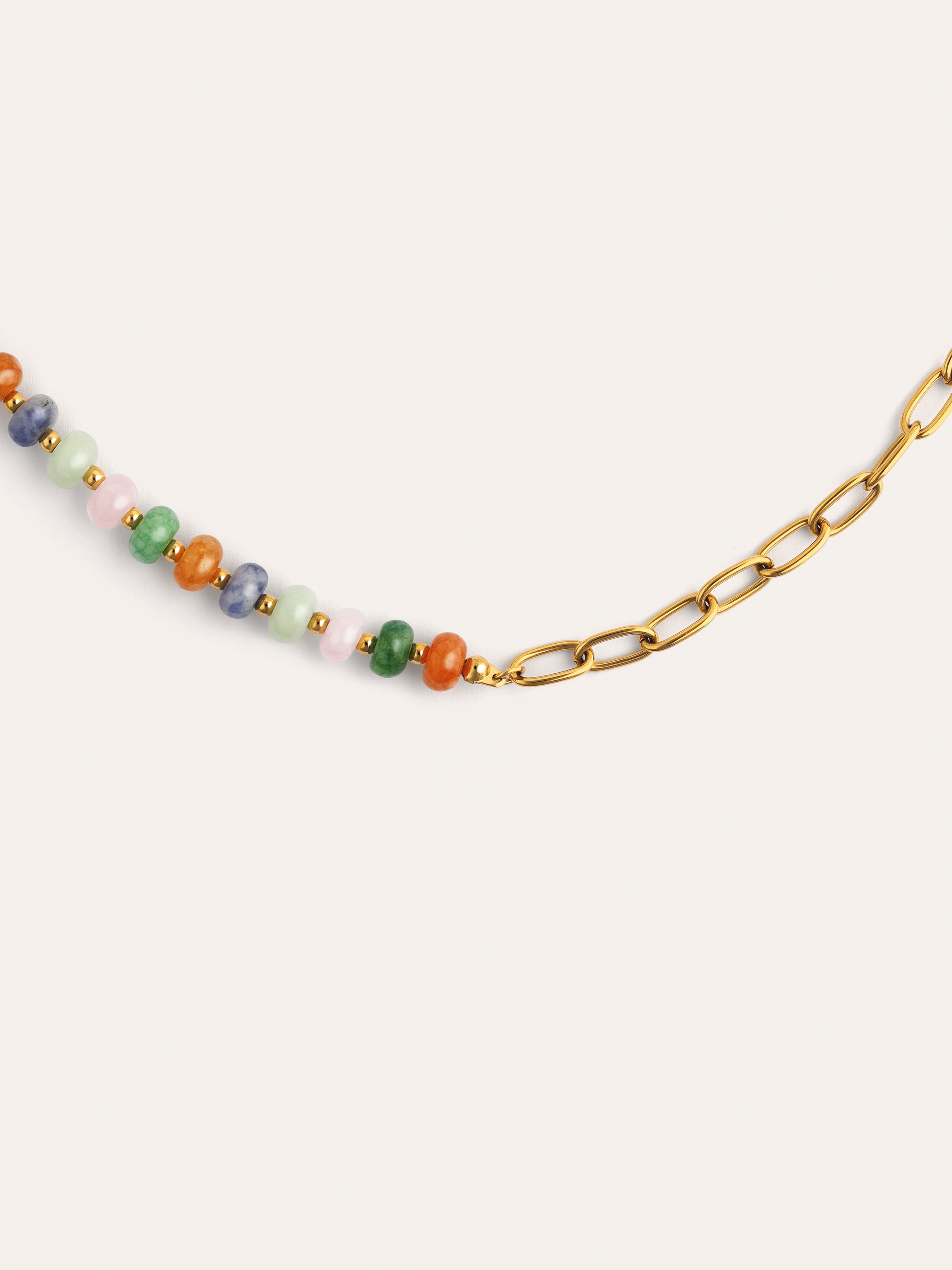 Collar Alpine Chic Stones Acero Baño Oro