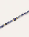 Collar Amulet Cianita Acero Baño Oro