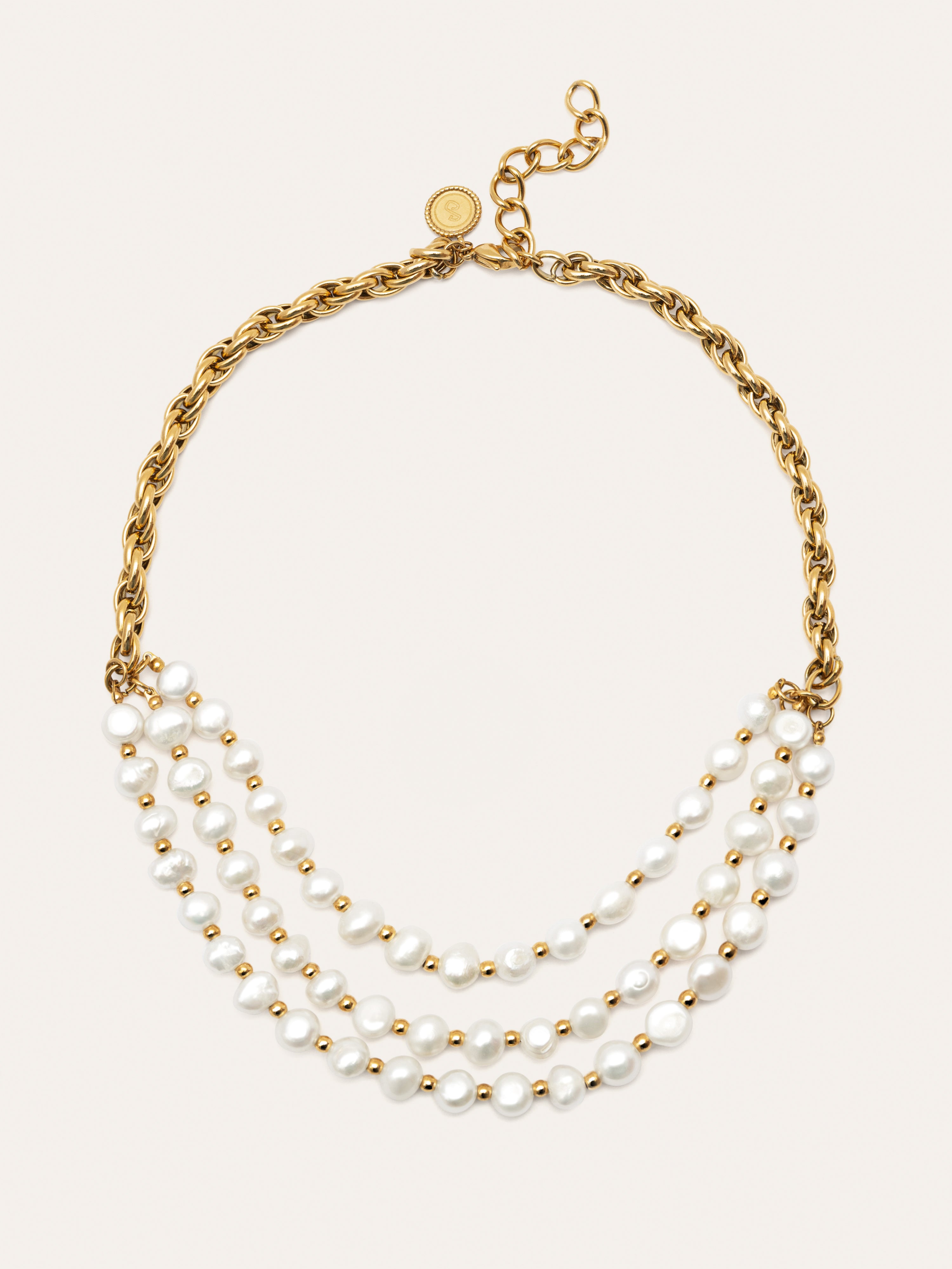 Collar Audrey Premium Acero Baño Oro