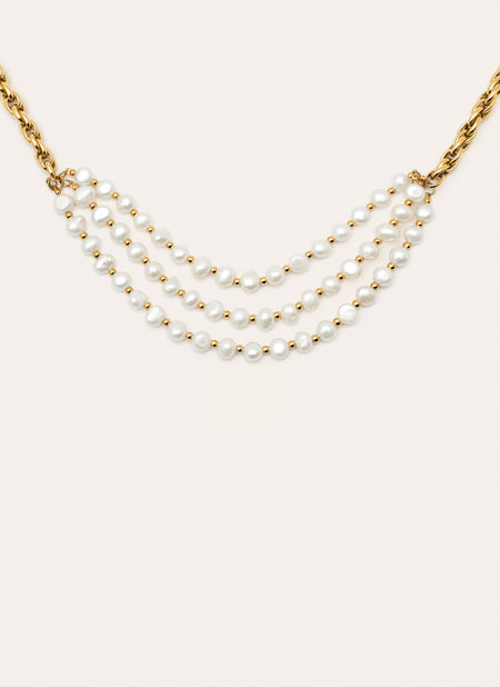 Collar Audrey Premium Acero Baño Oro
