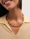 Halskette Bali Stones Edelstahl mit 18kt Goldbeschichtung