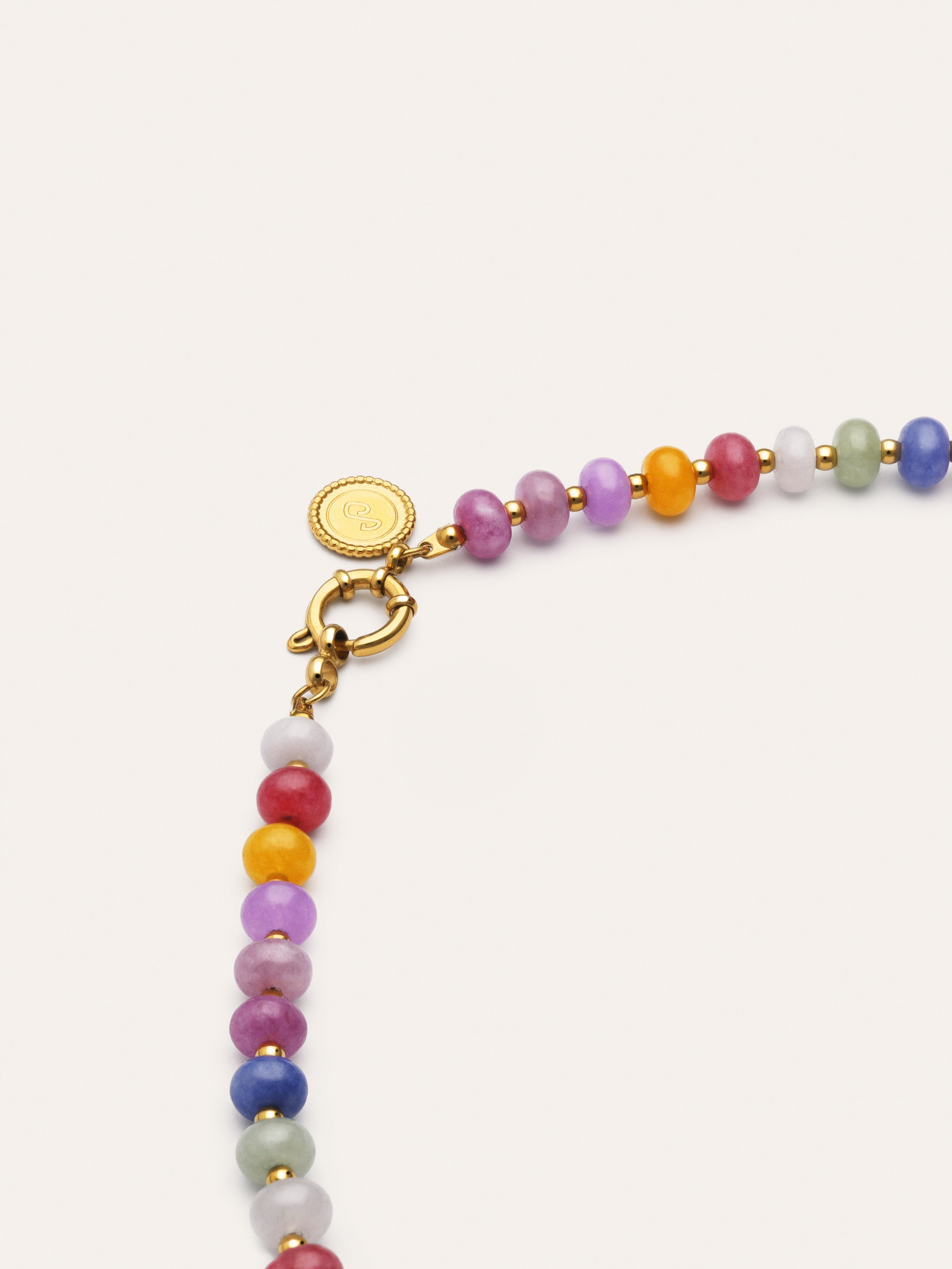 Halskette Bali Stones Edelstahl mit 18kt Goldbeschichtung