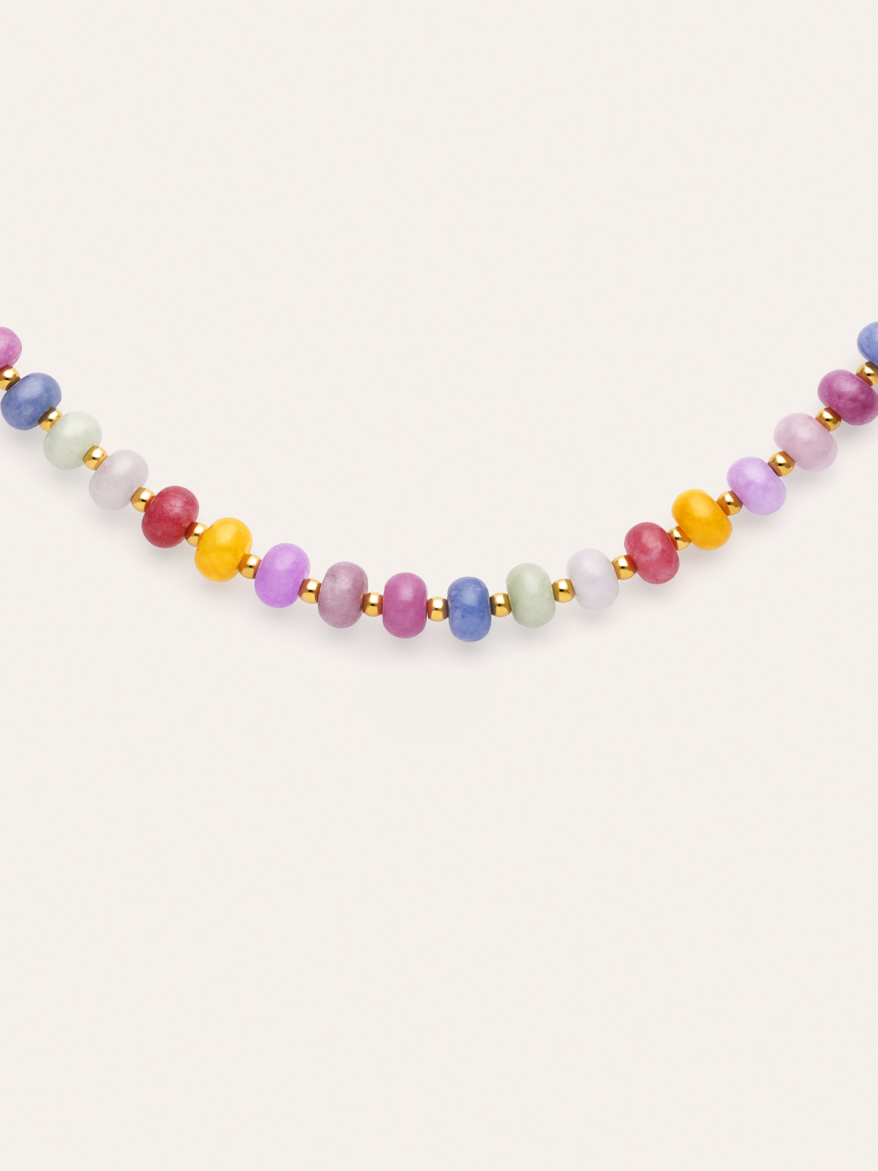 Halskette Bali Stones Edelstahl mit 18kt Goldbeschichtung
