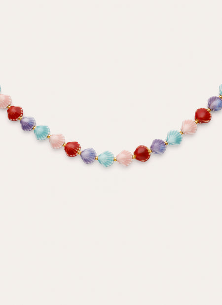 Collier Begur Coquillages Acier Plaqué Or