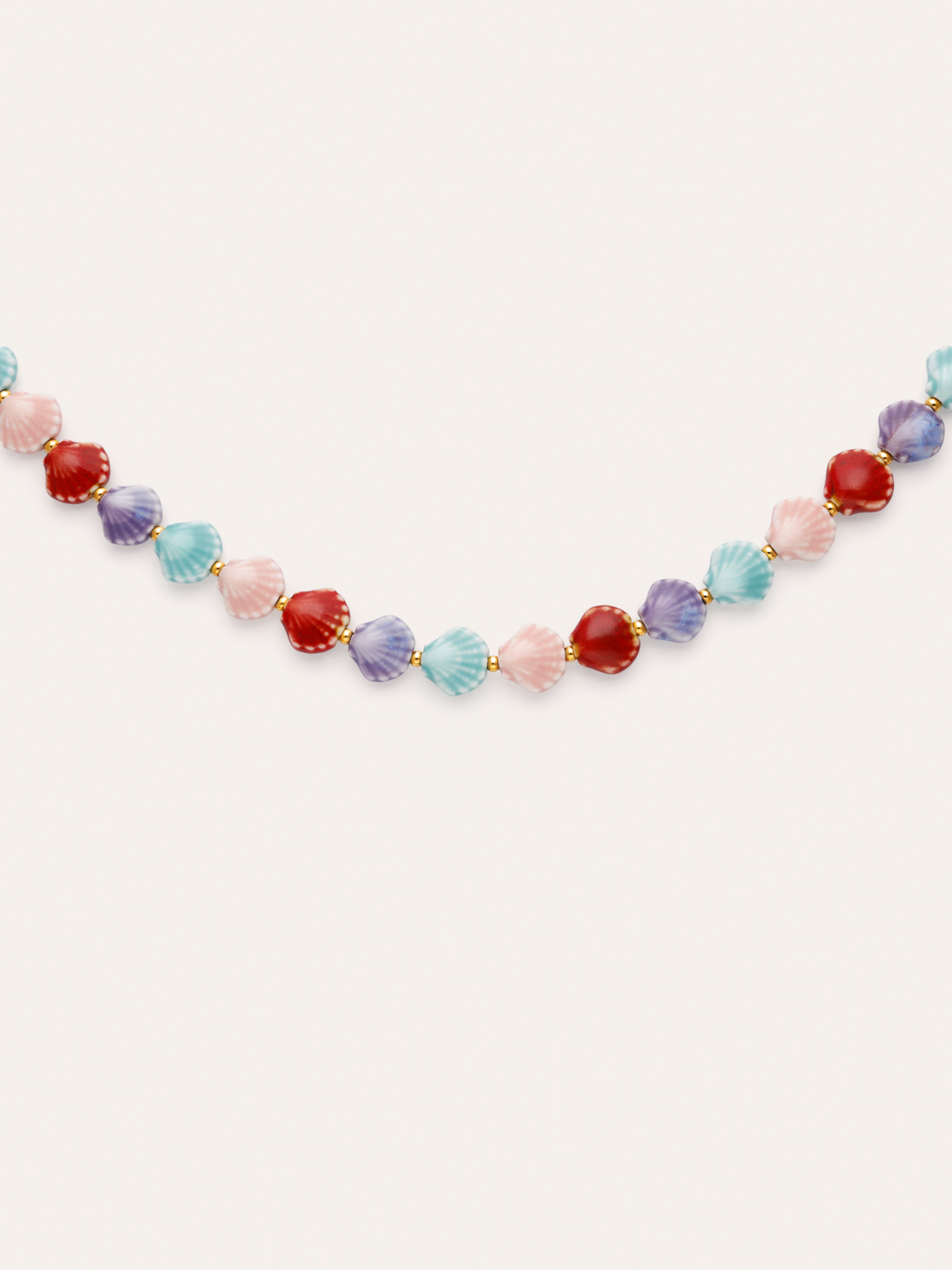 Collier Begur Coquillages Acier Plaqué Or