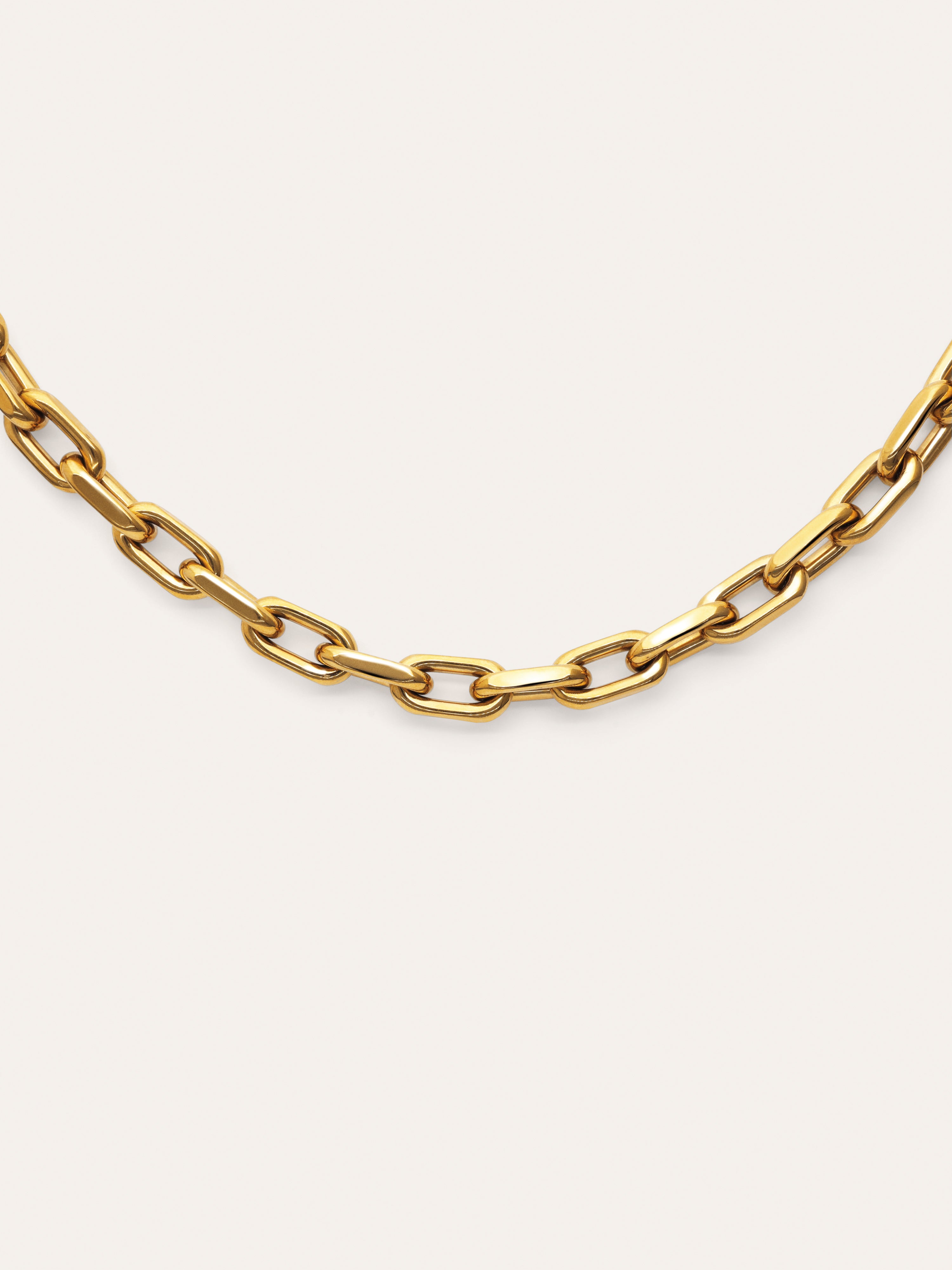 Collar Big Link Acero Baño Oro